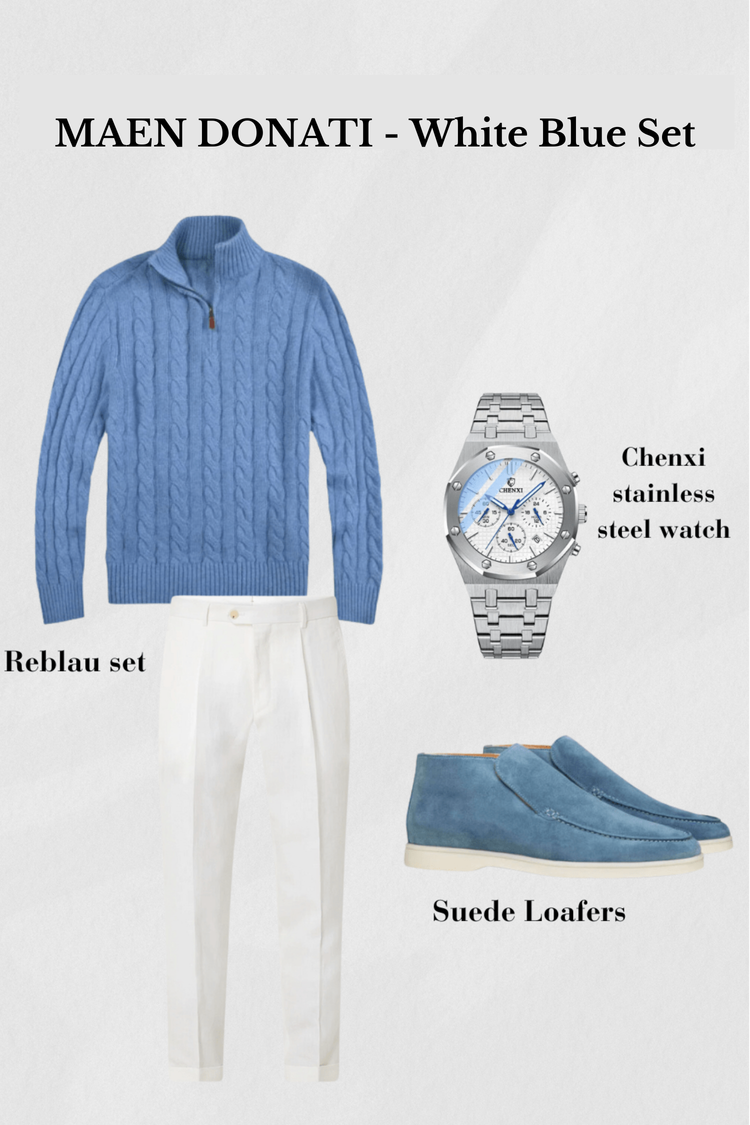 MAEN DONATI - White Blue Set